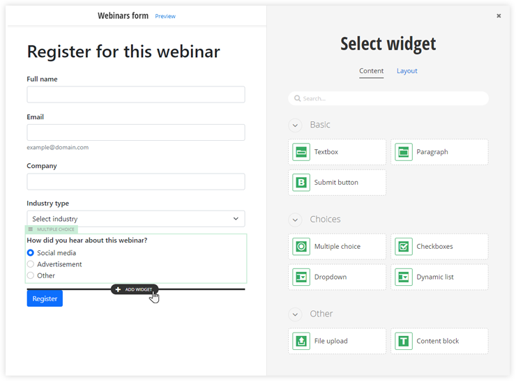 new-widget-selector