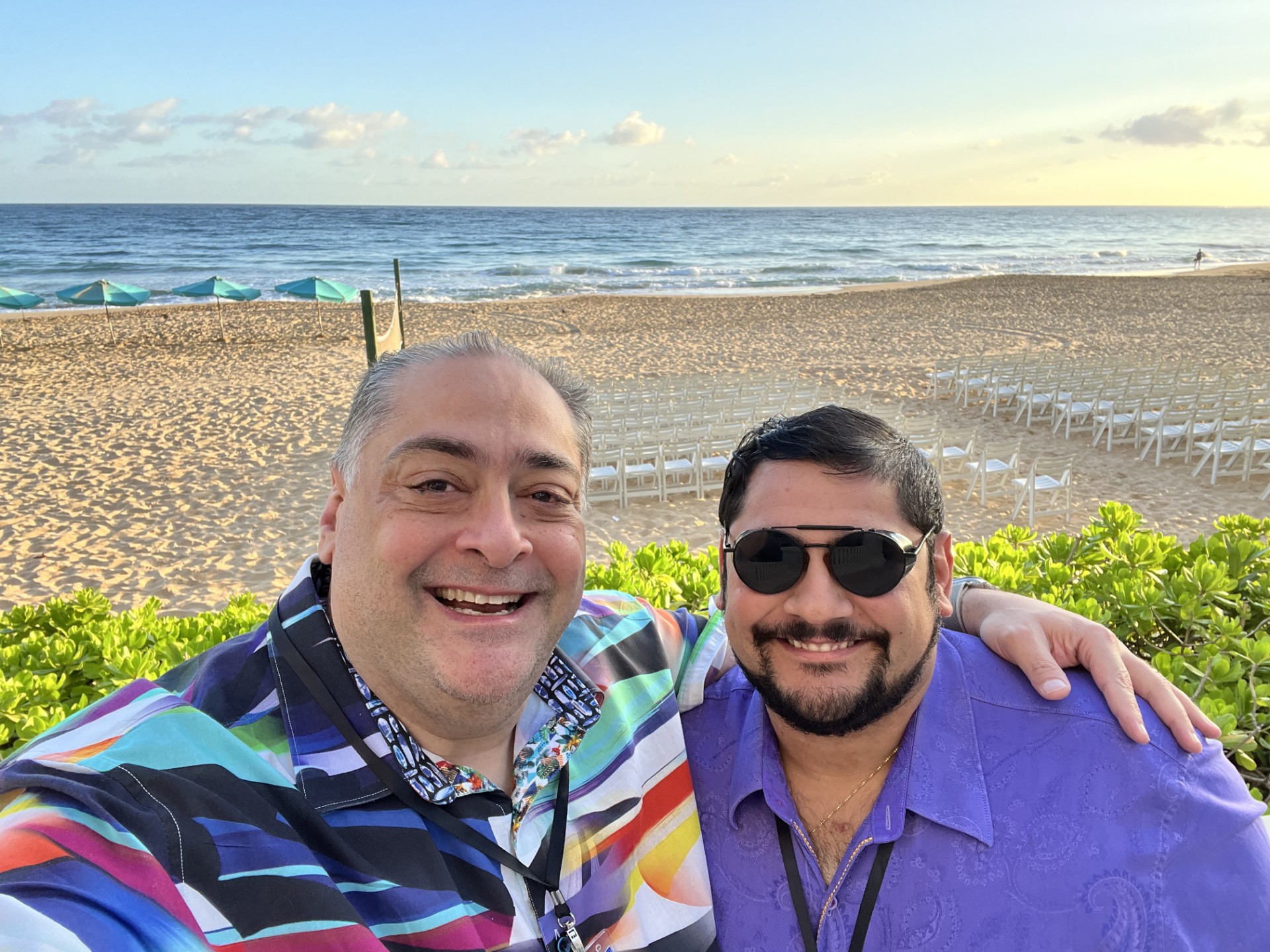 Lino and Justin at beach